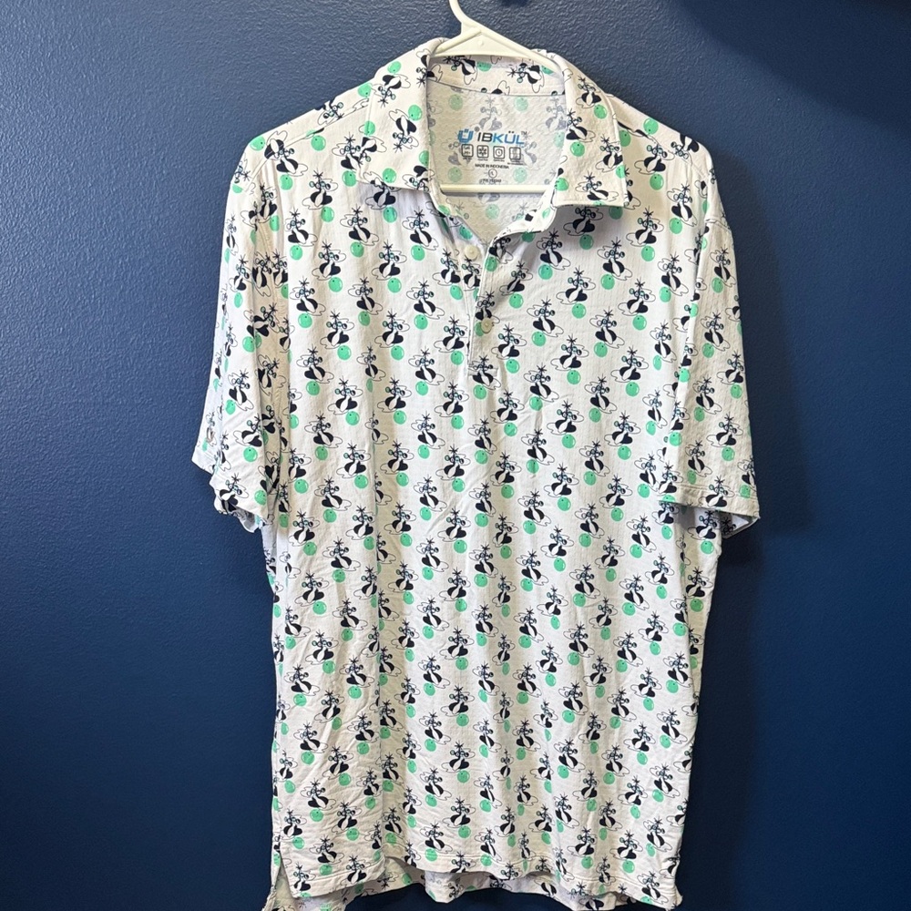 IBKUL (I be cool)  Men's Polo with  bowling pattern
